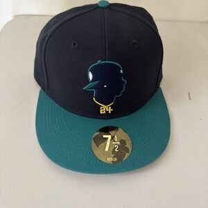 Baseballism Ken GRIFFEY Jr. The Kid Snapback Adjustable Hat Cap NAVY/TEAL